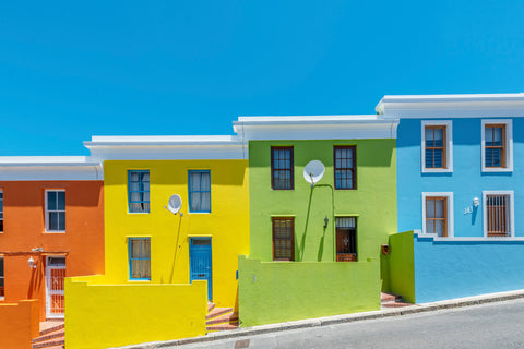 Colorful Houses in the neighborhood of Bo-Kaap South Africa