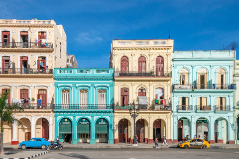 Havana buildings on the streets of Havana, Cuba