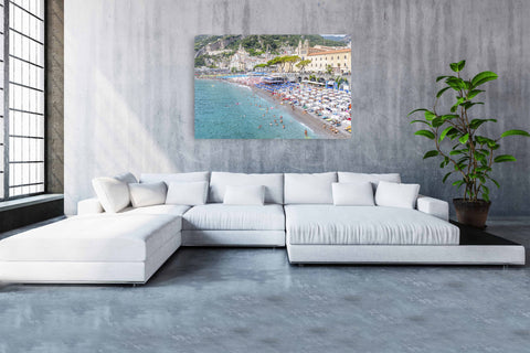 Amalfi Coast Beachfront, Italy. Photo framed in acrylic, unframed photo with free shipping in the USA