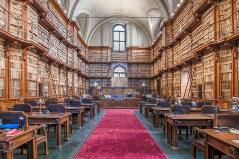 Biblioteca Angelica Library in Rome, Italy. Photograph for sale framed in acrylic or unframed. Free shipping in the USA.