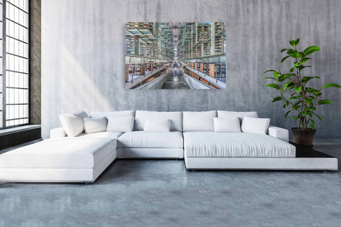 Biblioteca Vasconcelos Fine Art Print, Mexico City. Fine art photograph of Biblioteca Vasconcelos in Mexico City. Architectural wall decor with dramatic lines and grand scale.