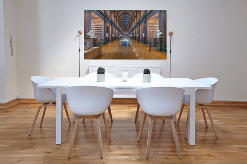 Book of Kells Fine Art Print Trinity College Library. Fine art photograph from the Book of Kells collection at Trinity College Library, Dublin. Historic interior wall art celebrating heritage.