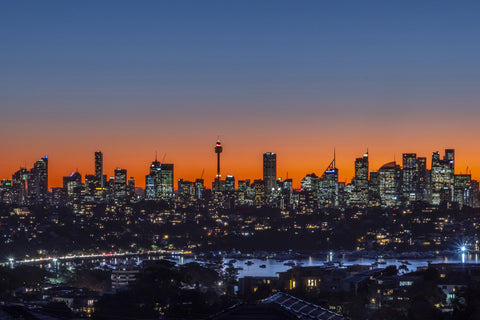 Colorful Skyline view over Sydney, Australia