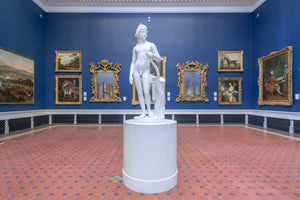 Dublin Museum, Blue Room with Statue