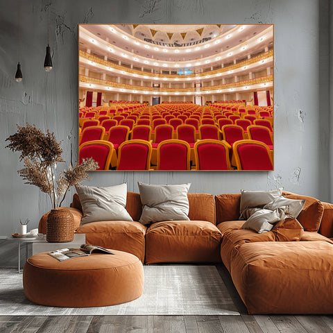 Gran Teatro de La Habana Fine Art Print Cuban Architecture. Fine art photograph of Gran Teatro de La Habana interior in Havana, Cuba. Architectural wall art blending historic design and cultural heritage.