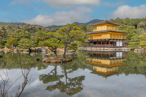The Golden Temple in Kyoto, Japan known as the Kinkaku-Ji