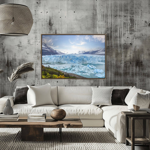Large scale landscape photograph of the mountains and glaciers in Los Glaciares National Park, Argentina by Richard Silver.