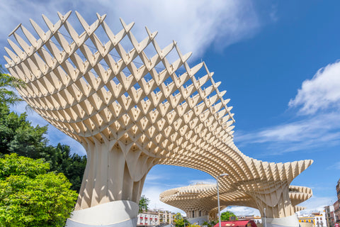 The Metropol Parasol wooden art in Seville, Spain