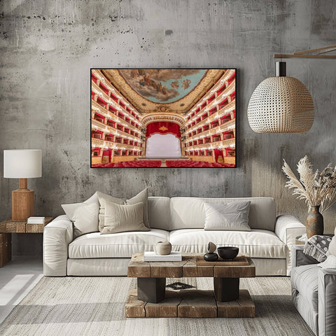 San Carlo Theatre Fine Art Print Naples Opera House. Fine art photograph of the San Carlo Theatre interior in Naples, Italy. Historic opera house wall art for cultured interiors.