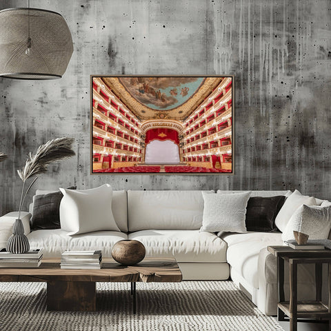 San Carlo Theatre Fine Art Print Naples Opera House. Fine art photograph of the San Carlo Theatre interior in Naples, Italy. Historic opera house wall art for cultured interiors.