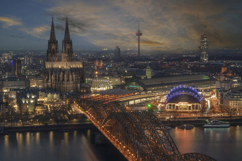 Skyline view of Cologne, Germany