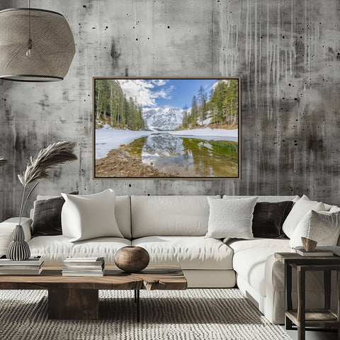 Breathtaking view of the snow-capped Dolomites reflecting in Lake Braies, South Tyrol, Italy by Richard Silver.