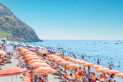 Spiaggia dei Maronti Orange Umbrellas, Italy