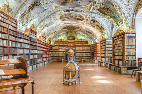 Strahov Library in Prague the Czech Republic