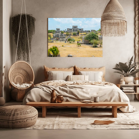 Tilt shift view of the historic TWA Terminal at JFK Airport in New York, giving the modernist building a toy-like model appearance.