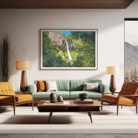 North Island Waterfalls, New Zealand. Framed acrylic photo and unframed photo for sale with free shipping in the US