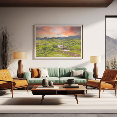 Rice Fields of Moc Chau, Vietnam. Framed acrylic photo and unframed photo for sale and free shipping in the USA