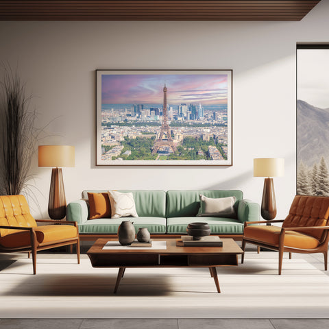 Eiffel Tower view of Paris. Photo framed in acrylic and unframed photo with free shipping in the USA
