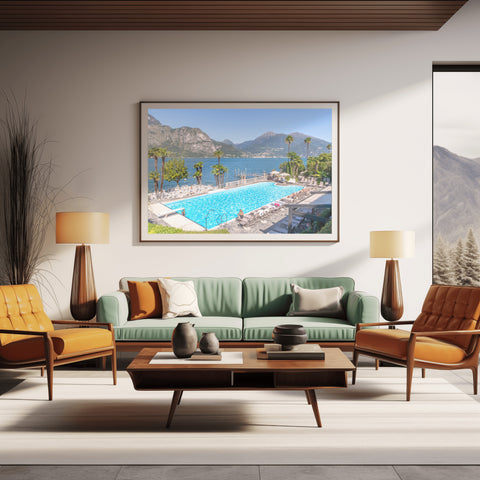 Grand Hotel Lake Serbelloni, Lake Como. Photo framed in acrylic and unframed photo and free shipping in the USA