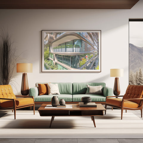 Zaha Hadid in Chelsea New York City. Framed acrylic photo, unframed photo for sale with free shipping in the USA