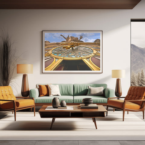 Mercury Clock in Grand Central, New York City. Framed acrylic photo, unframed photo for sale with free shipping in US