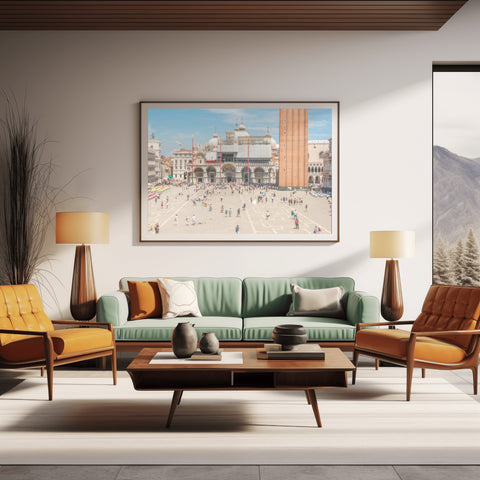 Tilt Shift St. Marks Square, Venice, Italy.  Framed acrylic photograph, unframed photos for sale and free shipping in the US