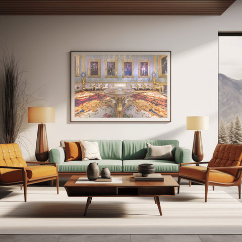 Florence Portrait Room, Italy. Framed acrylic photo and unframed photo for sale with free shipping in the USA