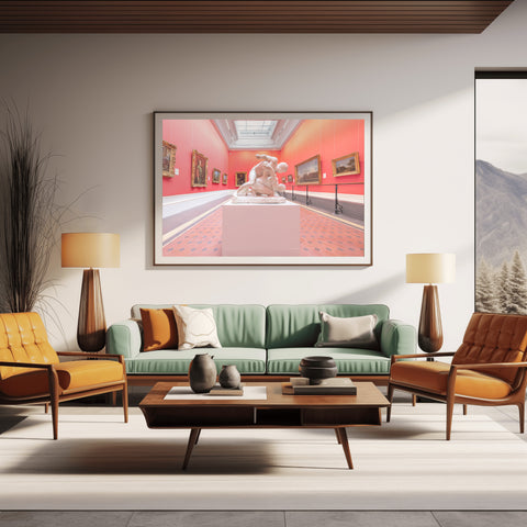 Dublin Museum, Red Room. Framed acrylic photo and unframed photo for sale with free shipping in the US