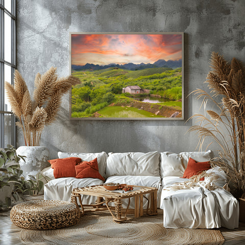 Rice Fields of Moc Chau, Vietnam. Framed acrylic photo and unframed photo for sale and free shipping in the US