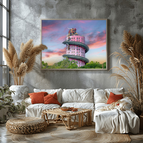Dragon Temple Bangkok, Thailand. St. Photo framed in acrylic and unframed photo and free shipping in the US