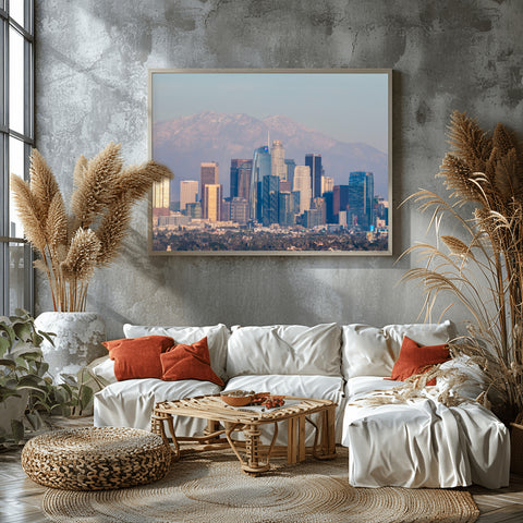 Los Angeles Skyline, Baldwin Hills. Photo framed in acrylic and unframed photo and free shipping in the US.