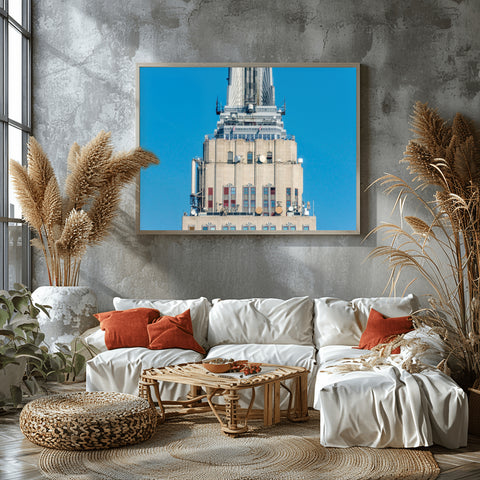Empire State Building Tourists, New York City. Framed acrylic photo, unframed photo for sale and free shipping in US