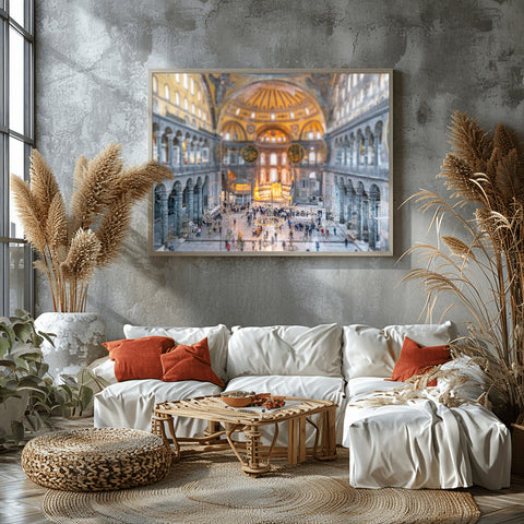 Tilt Shift Hagia Sophia, Istanbul, Turkey. Framed acrylic photograph, unframed photos for sale and free shipping in USA