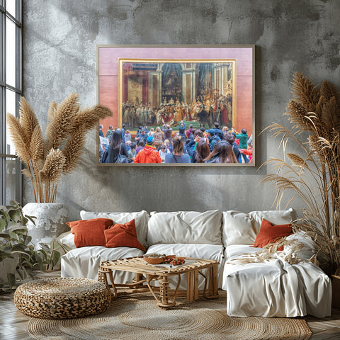 Painting Napoleon, Louvre, Paris, France.  Framed acrylic photo and unframed photo for sale, free shipping in the USA