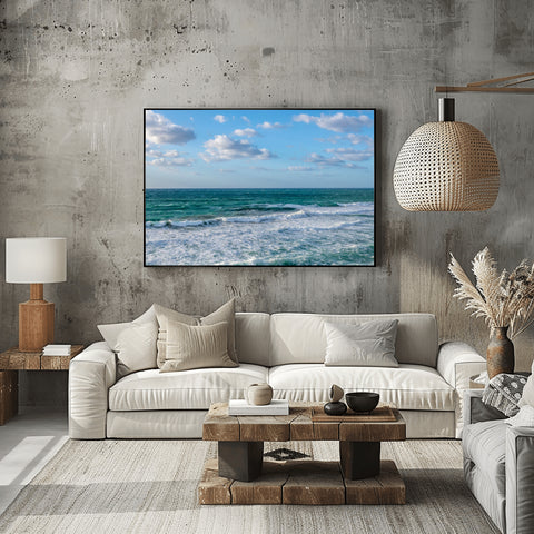 Horizon of Tangier, Africa. Framed acrylic photo and unframed photo for sale and free shipping in the USA