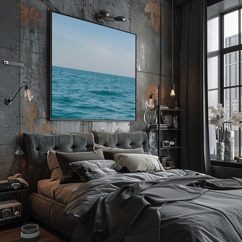 Chicago, Illinois horizon. Framed acrylic photo and unframed photo for sale and free shipping in the USA.