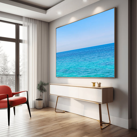 Horizon Marseilles, France. Framed acrylic photo and unframed photo for sale with free shipping in the US