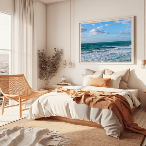Horizon of Tangier, Africa. Framed acrylic photo and unframed photo for sale with free shipping in the US.