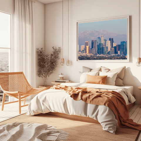 Los Angeles Skyline, Baldwin Hills. Photo framed in acrylic and unframed photo and free shipping in the US