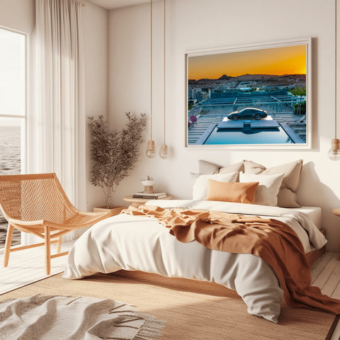 Sunset Grand Hyatt Athens, Greece. Photo framed in acrylic and unframed photo with free shipping in the US.