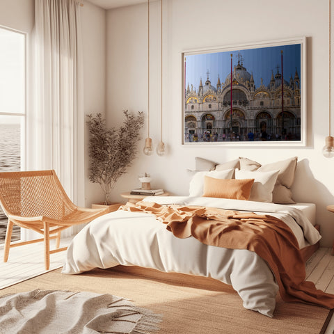 Time Slice St. Mark's Square in Venice, Italy. Framed acrylic photograph, unframed photo for sale, free shipping in the USA