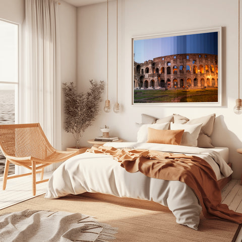 Time Slice Coliseum, Rome, Italy. Framed acrylic photograph, unframed photo for sale and free shipping  USA