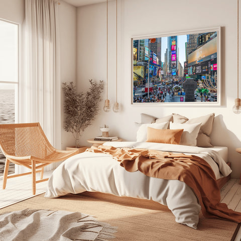 Times Square Daytime, New York City. Framed acrylic photo, unframed photo for sale and free shipping in the USA.