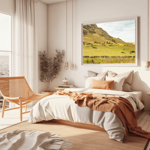 Tilt Shift Rano Raraku EI.  Framed acrylic photograph, unframed photos for sale and free shipping in the US.