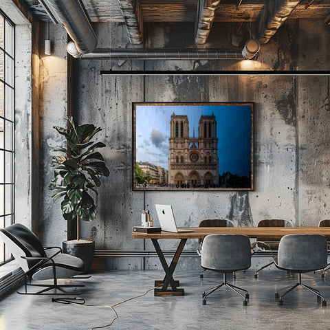Time Slice Notre Dame Cathedral, Paris, France. Framed acrylic photograph, unframed photo for sale,  free shipping in USA.