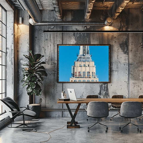 Empire State Building Tourists, New York City. Framed acrylic photo, unframed photo for sale and free shipping in USA
