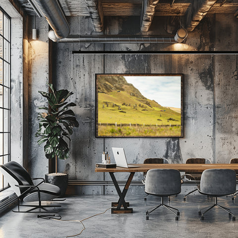 Tilt Shift Rano Raraku EI.  Framed acrylic photograph, unframed photos for sale, free shipping in the USA.