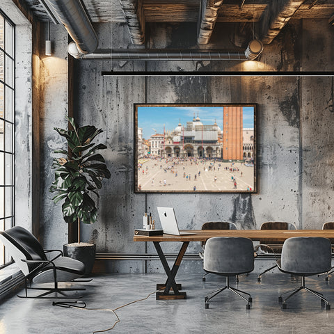Tilt Shift St. Marks Square, Venice, Italy.  Framed acrylic photograph, unframed photos for sale, free shipping in the USA.