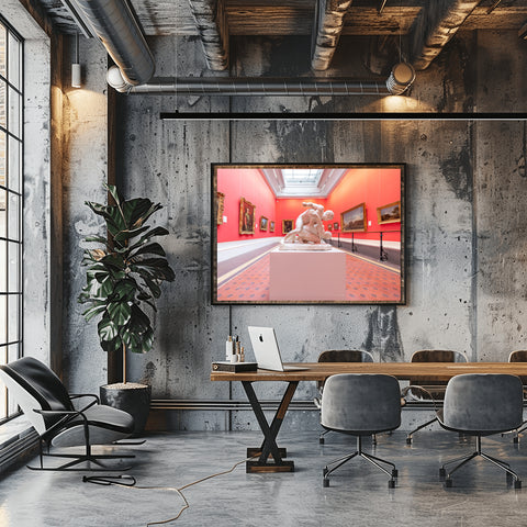 Dublin Museum, Red Room. Framed acrylic photo and unframed photo for sale and free shipping in the USA