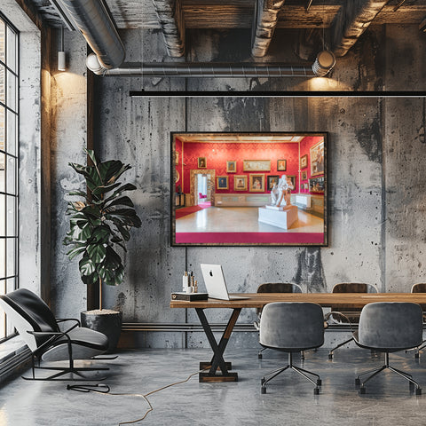 Red Room Accademia Museum, Florence Italy. Framed acrylic photo and unframed photo for sale with free shipping in the USA